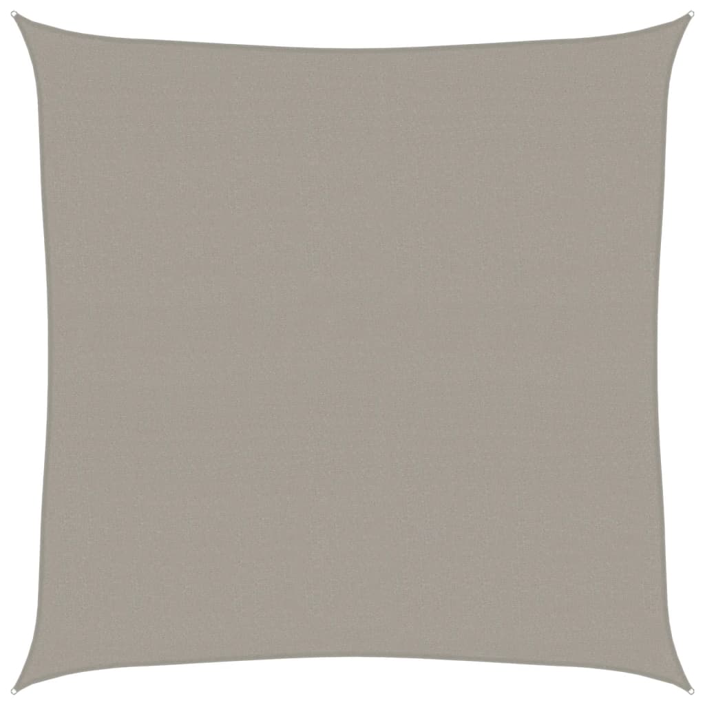 Vela Parasole 160 g/m² Quadrata Grigio Chiaro 4x4 m in HDPE