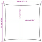 Vela Parasole 160 g/m² Quadrata Grigio Chiaro 4,5x4,5 m in HDPE