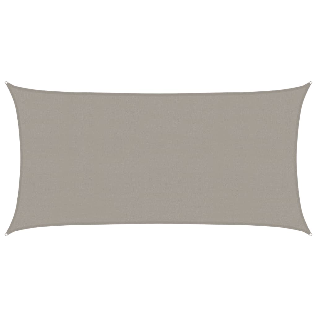 Vela Parasole 160 g/m² Rettangolare Grigio Chiaro 2x4 m in HDPE