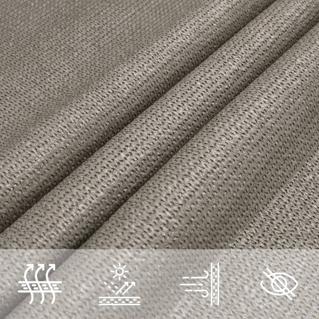 Vela Parasole 160 g/m² Rettangolare Grigio Chiaro 2,5x5 m HDPE