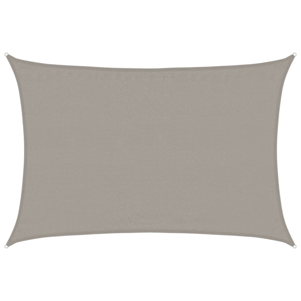 Vela Parasole 160 g/m² Rettangolare Grigio Chiaro 3,5x5 m HDPE