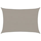 Vela Parasole 160 g/m² Rettangolare Grigio Chiaro 4x6 m in HDPE