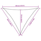 Vela Parasole 160 g/m² Triangolare 2,5x2,5x3,5 m in HDPE