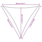 Vela Parasole 160 g/m² Triangolare 3x3x3 m in HDPE