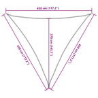 Vela Parasole 160 g/m² Triangolare 4,5x4,5x4,5 m in HDPE