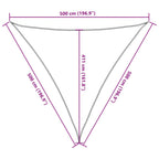 Vela Parasole 160 g/m² Triangolare 5x5x5 m in HDPE