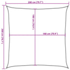 Vela Parasole 160 g/m² Quadrata Sabbia 2x2 m in HDPE
