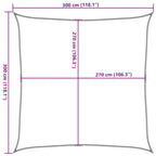 Vela Parasole 160 g/m² Quadrata Sabbia 3x3 m in HDPE