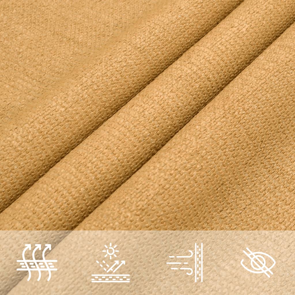 Vela Parasole 160 g/m² Quadrata Sabbia 6x6 m in HDPE