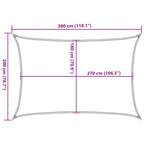 Vela Parasole 160 g/m² Rettangolare Sabbia 2x3 m in HDPE