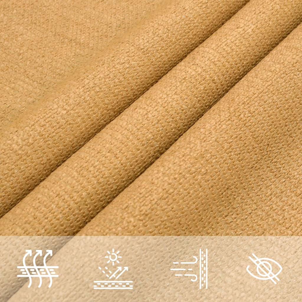 Vela Parasole 160 g/m² Rettangolare Sabbia 2x4,5 m in HDPE