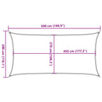 Vela Parasole 160 g/m² Rettangolare Sabbia 3x5 m in HDPE