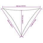 Vela Parasole 160 g/m² Triangolare Sabbia 2,5x2,5x3,5 m in HDPE