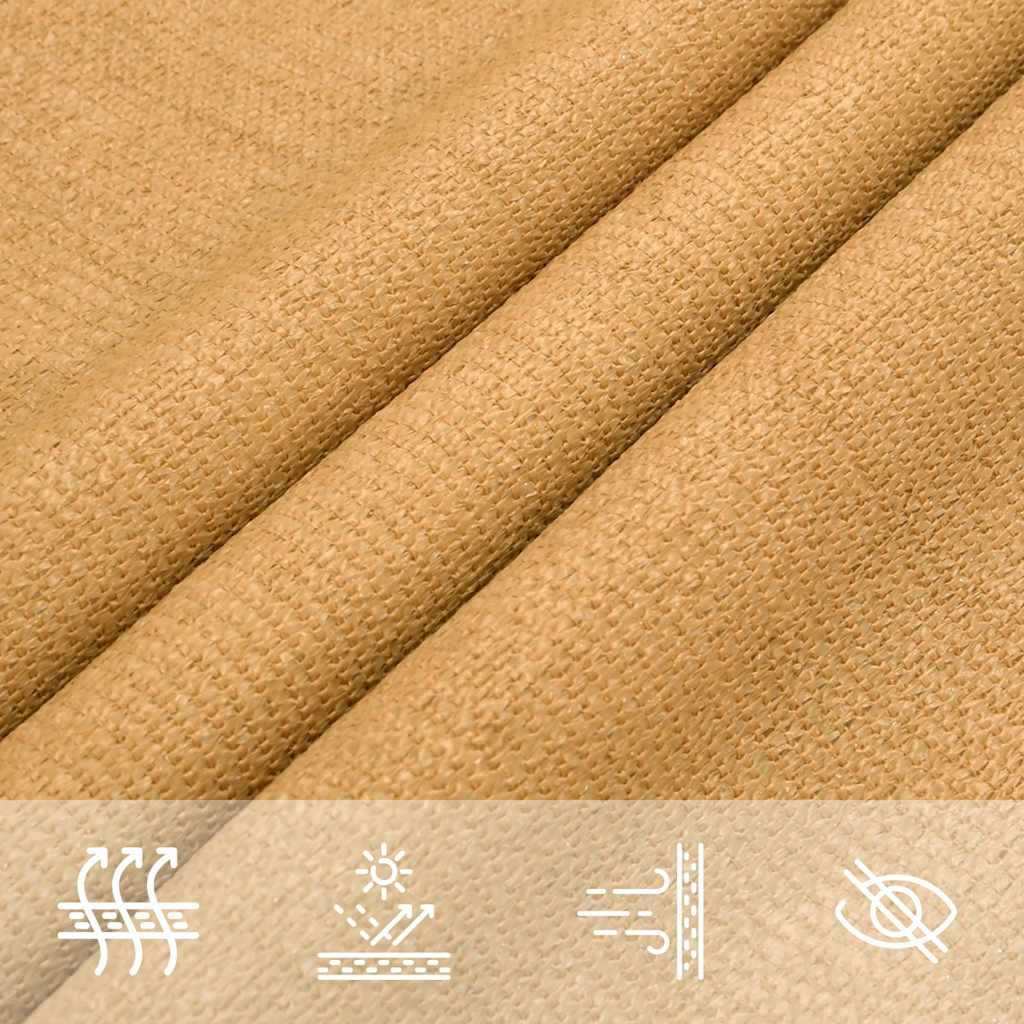 Vela Parasole 160 g/m² Triangolare Sabbia 3x3x3 m in HDPE