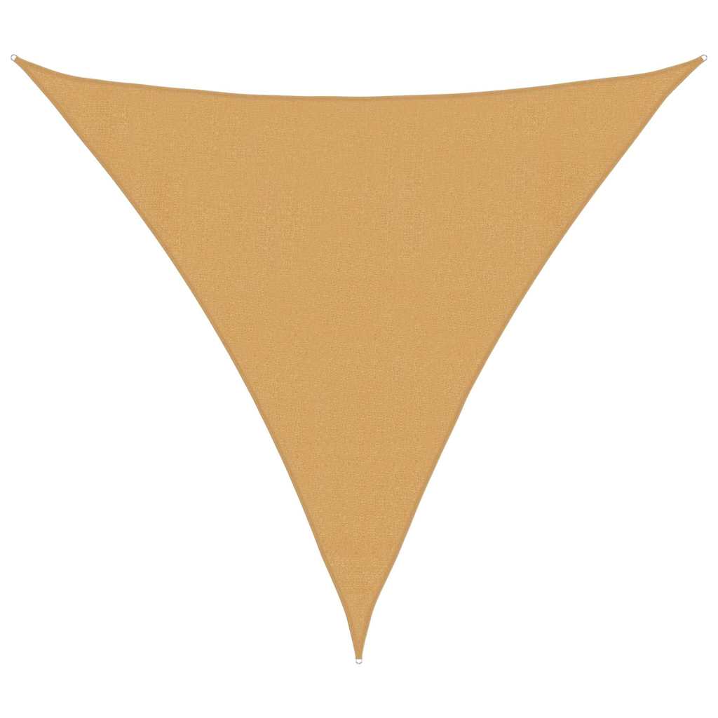 Vela Parasole 160 g/m² Triangolare Sabbia 3,6x3,6x3,6 m in HDPE