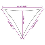 Vela Parasole 160 g/m² Triangolare Sabbia 3x3x4,2 m in HDPE