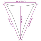 Vela Parasole 160 g/m² Triangolare Sabbia 3x4x4 m in HDPE