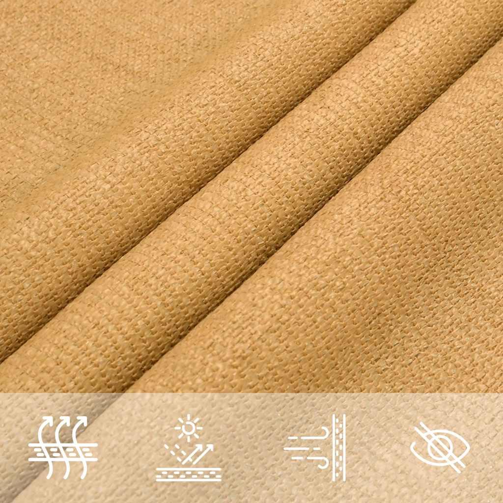 Vela Parasole 160 g/m² Triangolare Sabbia 3,5x3,5x4,9 m in HDPE