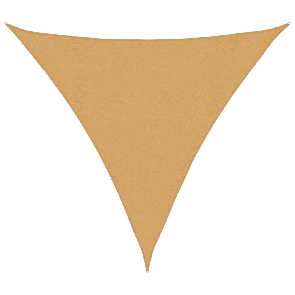 Vela Parasole 160 g/m² Triangolare Sabbia 4x4x4 m in HDPE
