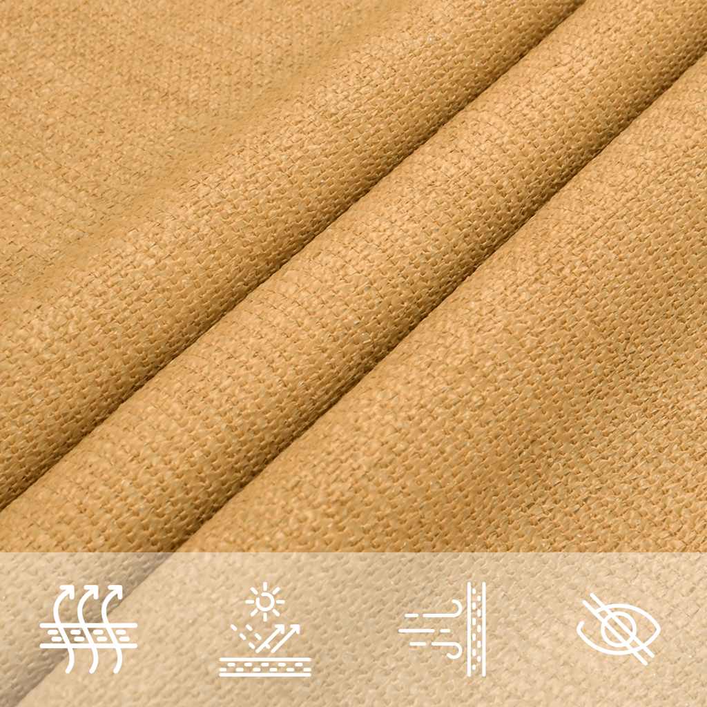 Vela Parasole 160 g/m² Triangolare Sabbia 4x4x5,8 m in HDPE