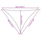 Vela Parasole 160 g/m² Triangolare Sabbia 4x4x5,8 m in HDPE
