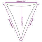 Vela Parasole 160 g/m² Triangolare Sabbia 4x5x5 m in HDPE