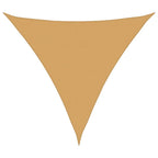 Vela Parasole 160 g/m² Triangolare Sabbia 5x5x5 m in HDPE