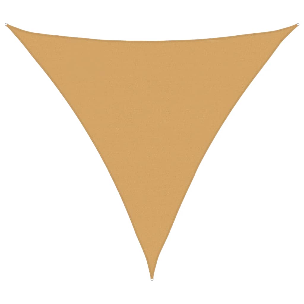 Vela Parasole 160 g/m² Triangolare Sabbia 5x5x5 m in HDPE