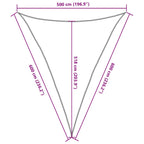 Vela Parasole 160 g/m² Triangolare Sabbia 5x6x6 m in HDPE