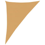 Vela Parasole 160 g/m² Triangolare Sabbia 4x5x6,8 m in HDPE