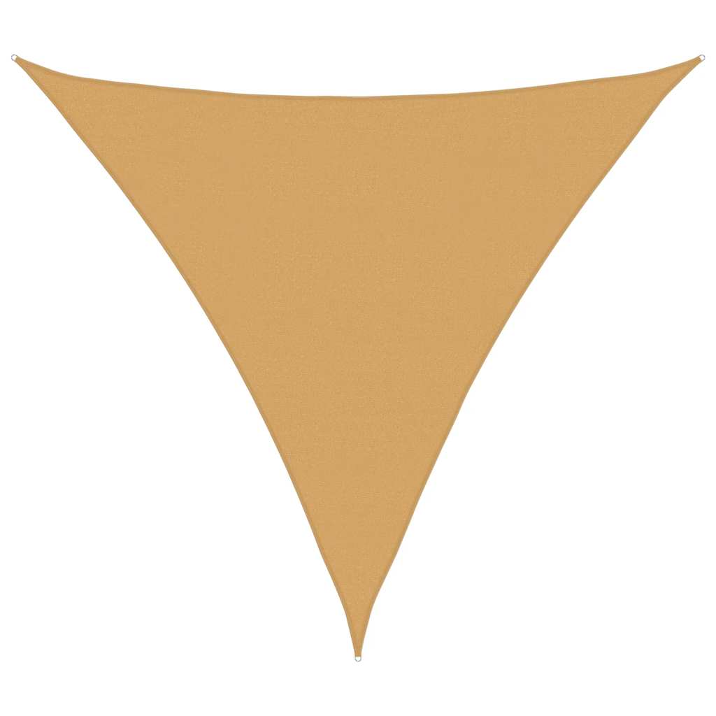 Vela Parasole 160 g/m² Triangolare Sabbia 6x6x6 m in HDPE
