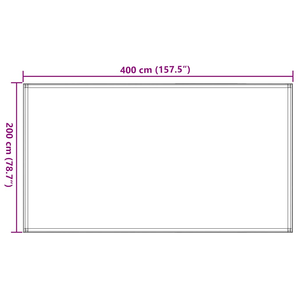 Tappeto da Tenda Verde Chiaro 200x400 cm HDPE