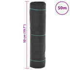 Membrana anti-erbacce nera 0,5x50 m PP