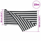 Rete per Privacy Antracite e Bianca 1,8x10 m in HDPE 195 g/m²
