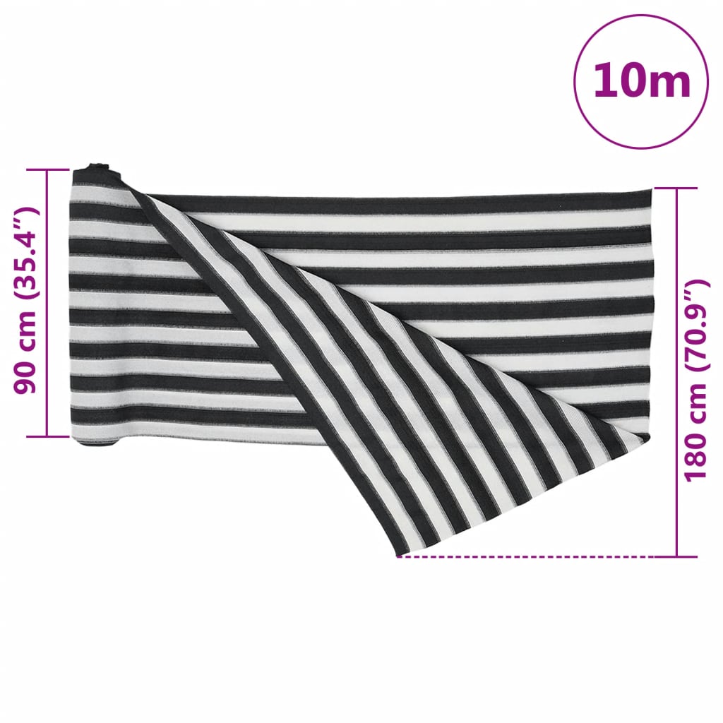 Rete per Privacy Antracite e Bianca 1,8x10 m in HDPE 195 g/m²