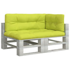 Cuscini per Pallet 3 pz Verde Intenso in Tessuto