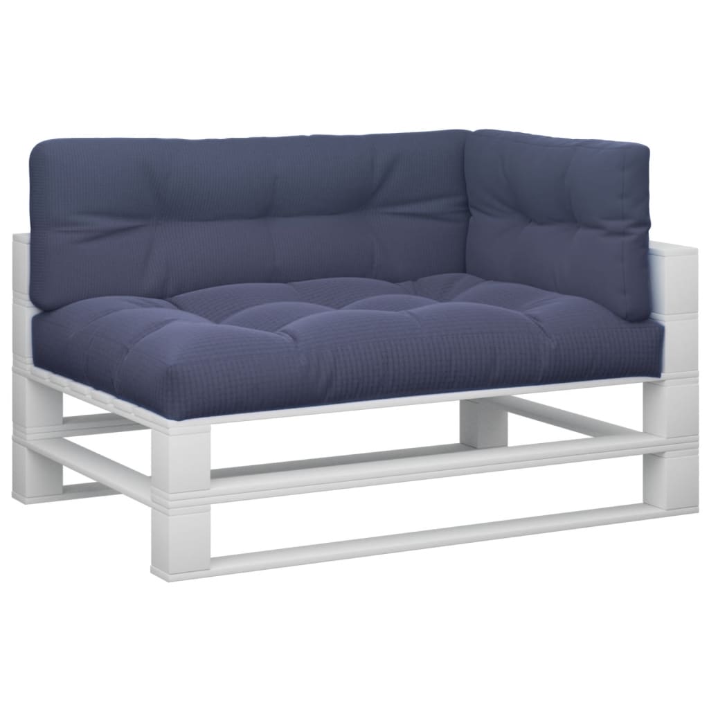 Cuscini per Pallet 3 pz Blu Marino in Tessuto