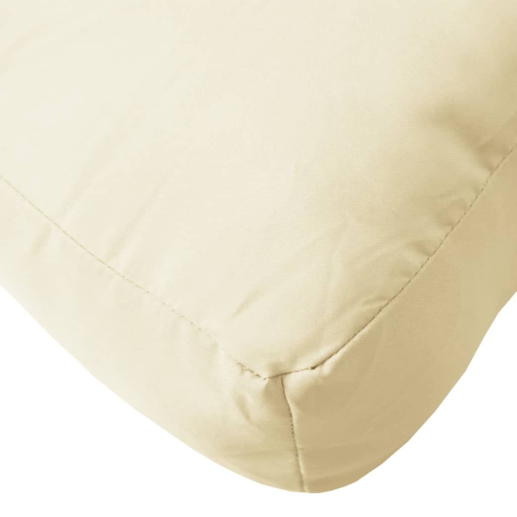 Cuscini per Pallet 5 pz Crema in Tessuto