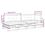 Cuscini per Pallet 5 pz Neri in Tessuto
