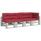 Cuscini per Pallet 5 pz Rosso Vino in Tessuto