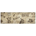 Tappeto da Cucina Lavabile Marrone Caffè 60x180 cm in Velluto