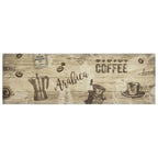 Tappeto da Cucina Lavabile Marrone Caffè 60x180 cm in Velluto