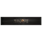 Tappeto da Cucina Lavabile Testo Caffè 60x300 cm in Velluto