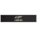 Tappeto da Cucina Lavabile Testo Caffè 60x300 cm in Velluto