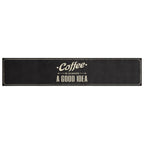 Tappeto da Cucina Lavabile Testo Caffè 60x300 cm in Velluto