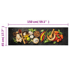 Tappeto da Cucina Lavabile Spezie 45x150 cm Velluto