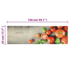 Tappeto da Cucina Lavabile Pomodori 45x150 cm in Velluto