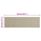 Tappeto da Cucina Lavabile Foglie 45x150 cm in Velluto