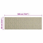 Tappeto da Cucina Lavabile Foglie 60x180 cm in Velluto