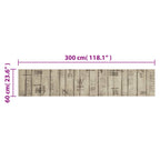 Tappeto da Cucina Lavabile Recinzione 60x300 cm in Velluto